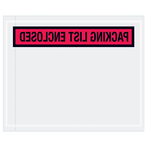 4.5x5.5 2 Mil Red Packing List Envelopes 1000/Case PL493