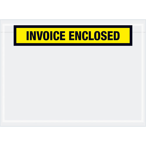 Protect your shipping documents with pre-printed invoice enclosed envelopes designed for packing list clarity and compliance. These adhesive-backed, 2 mil poly envelopes measure 7.5