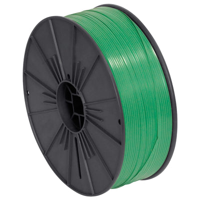 Secure your packages with 7000 feet of durable green plastic twist ties in one convenient spool. Coated wire construction resists outdoor elements and moisture. Compatible with automatic bagging machines for seamless production workflows.
