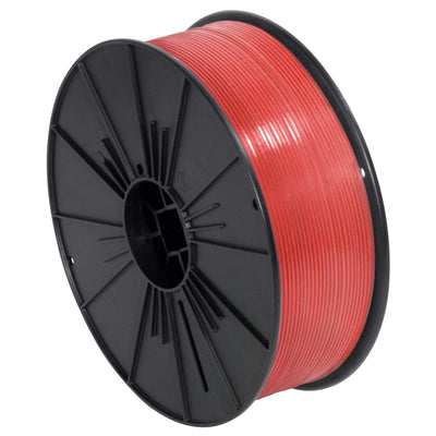 Premium 5/32" x 7000' red plastic twist tie spool engineered for high-speed automatic and manual bag closure operations. Plastic-coated wire withstands outdoor conditions and provides consistent, reliable sealing for bulk packaging applications. Cut to perfect length every time with maximum efficiency.