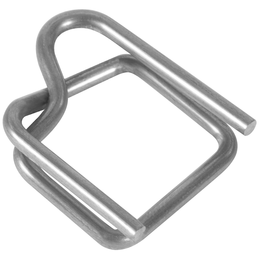 Steel wire poly strapping buckles in 1/2" size deliver fast, secure load fastening for industrial shipping and storage. Simply loop poly strapping through the buckle, tighten, and cut‚no tools required. Sold by the case of 1000 units for maximum cost efficiency.