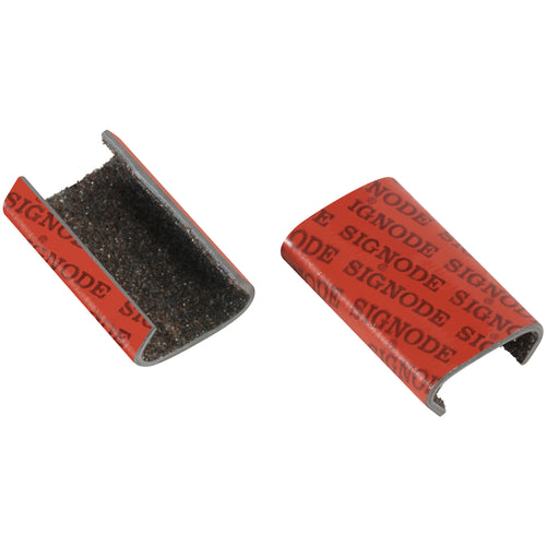 Secure your poly and polyester strapping bundles with sand-coated steel seals that grip reliably every time. These 1/2