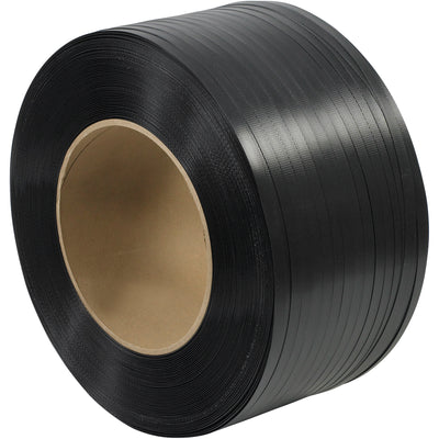 This 1/2" x 7200' polypropylene strapping delivers economical, durable bundling in one convenient coil. Embossed construction adds flexibility while safe edges and split-resistant design protect products and personnel. Half the weight of steel strapping–easier handling, lower shipping costs.