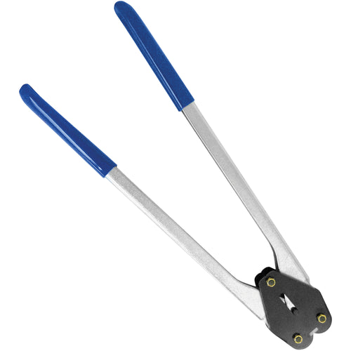 Heavy-duty steel poly strapping sealer engineered for industrial packaging operations. Features a 17