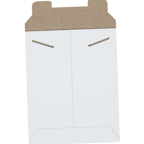 7x9 White Chipboard Tab Lock Stayflats Mailers 100/Case RM10W