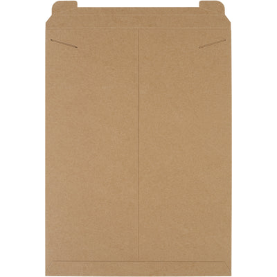 Professional 18 x 24" kraft stayflats mailers featuring tab lock closure and .036 chipboard construction for maximum puncture resistance. Lightweight design eliminates postage overages while delivering rigid protection‚no additional stiffeners needed. Sold by the case of 50.