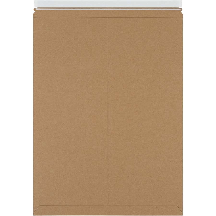 Professional-grade 18x24" kraft stayflat mailers with .028 chipboard construction deliver reliable puncture resistance for photos, documents, and merchandise. Self-sealing closure with easy tear strip–no tape required. Lightweight design reduces postage costs while maintaining maximum protection in a case of 50 units.