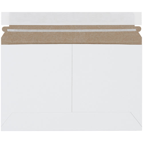 Protect documents and photos with confidence using our 6x9 white chipboard side loading Stayflats Lite¬Æ mailers. These self-seal, self-adhesive mailing flats feature a peel-and-seal closure with pull-tab tear strip for hassle-free sealing and opening. Sold as a case of 200 lightweight mailers that require no additional stiffeners.