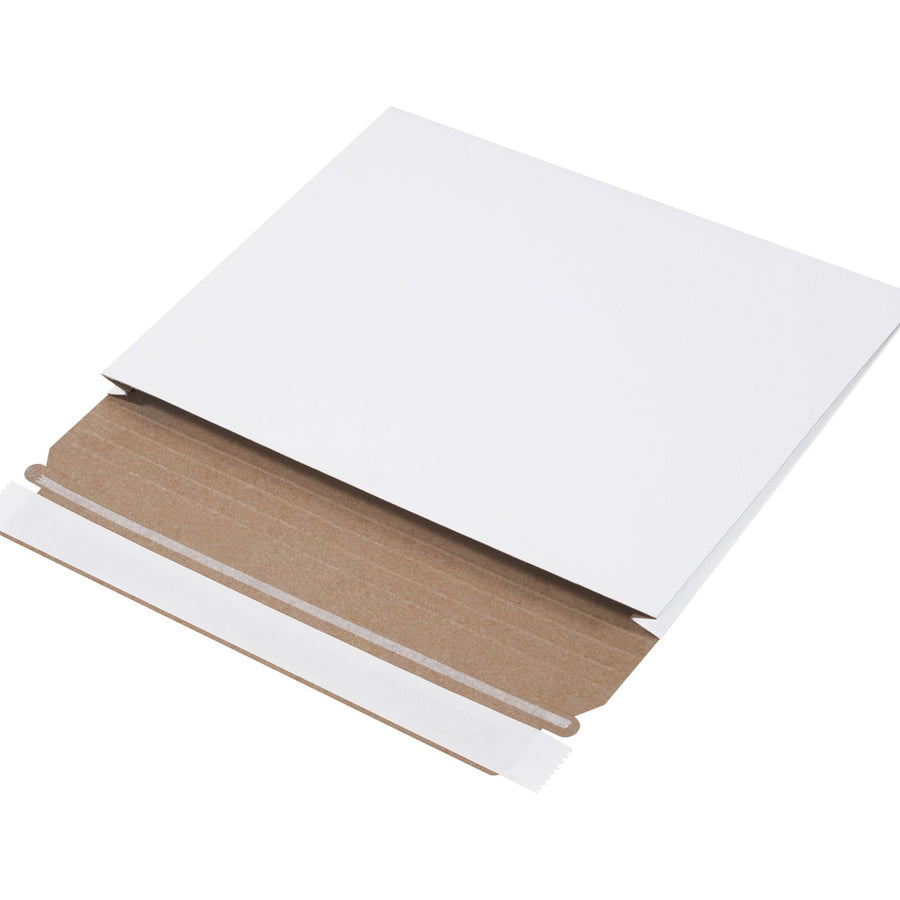 7.75x10x1 White Self-Seal Chipboard Gusseted Mailers 100/Case RM1G - alias listing