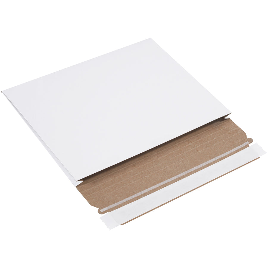 Protect sensitive shipments with professional-grade white gusseted mailers featuring self-seal convenience and puncture-resistant .020 chipboard. Expandable 1" gusset accommodates varied contents while maintaining a polished presentation. Ships efficiently at minimal postage cost–100 mailers per case.