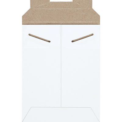 6x8 White Chipboard Tab Lock Mailers 100/Case RM1W - alias listing