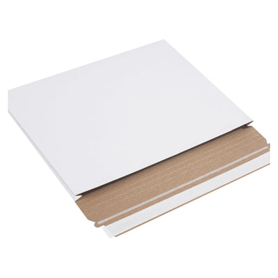 9.5x12.5x1 White Self-Seal Chipboard Gusseted Mailers 100/Case RM2G - alias listing