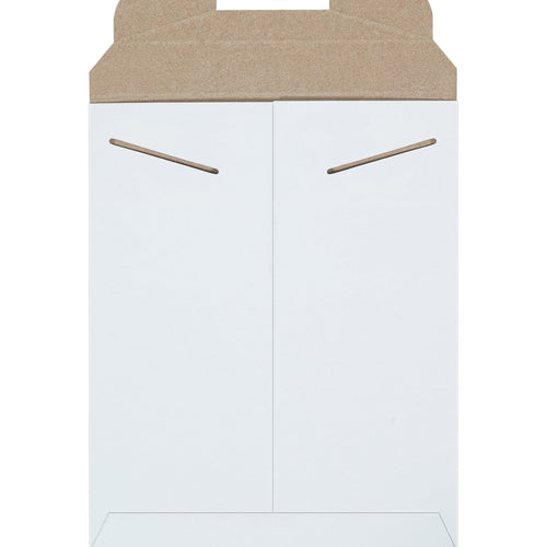 9x11.5 White Chipboard Tab Lock Stayflats Mailers 100/Case RM2W - alias listing