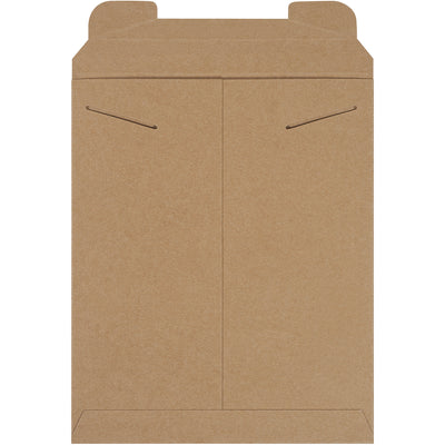 Professional-grade 11x13.5" kraft stayflats¬Æ mailers protect documents, photos, and merchandise with rigid .036 chipboard construction and patented tab lock closure. Lightweight design saves postage costs while eliminating the need for additional stiffeners‚ship 100 pieces per case with zero bend damage.