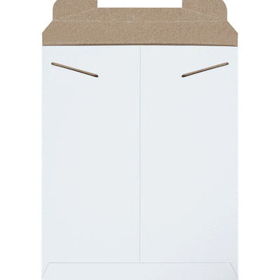 11x13.5 White Chipboard Tab Lock Stayflats Mailers 100/Case RM3W - alias listing