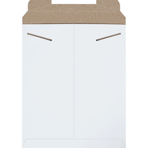 11x13.5 White Chipboard Tab Lock Stayflats Mailers 100/Case RM3W - alias listing