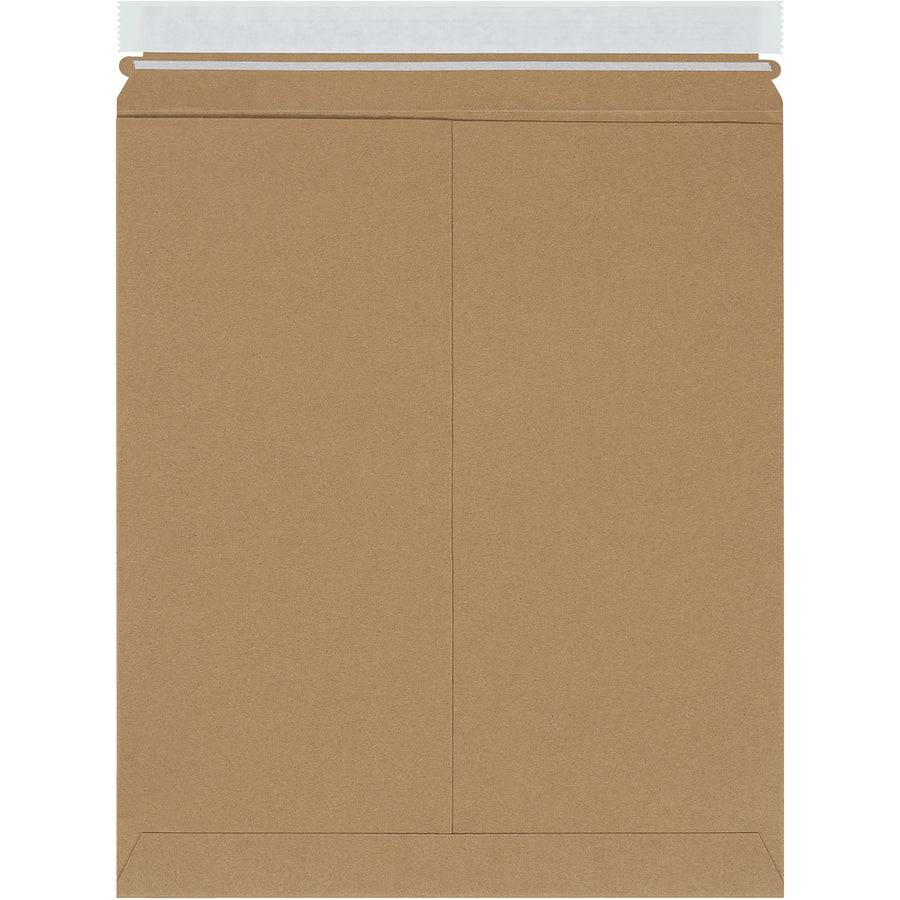 Protect your products with these 12 3/4 x 15" kraft self-seal Stayflats Plus¬Æ mailers featuring .028 chipboard construction that resists puncture and bending. Peel-and-seal closure with easy tear strip‚100 mailers per case. Lightweight design cuts postage costs without sacrificing durability or professional appearance.