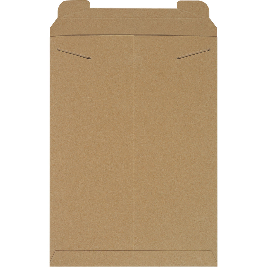 Protect high-value shipments with 18 x 13" kraft stayflat mailers engineered for e-commerce brands. .036 chipboard construction with tab lock closure delivers puncture resistance without added stiffeners. Lightweight design reduces postage costs–100 mailers per case.