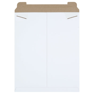17x21 White Chipboard Tab Lock Stayflats Mailers 100/Case RM7W - alias listing
