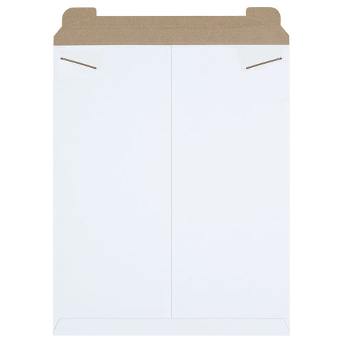 17x21 White Chipboard Tab Lock Stayflats Mailers 100/Case RM7W - alias listing