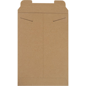 Professional-grade 11x16" kraft stayflat mailers featuring rigid .036 chipboard construction and reliable tab lock closure. Perfect for e-commerce brands shipping photos, documents, and flat merchandise. Sold by the case of 100–no additional stiffeners needed.