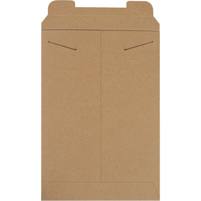 Professional-grade 11x16" kraft stayflat mailers featuring rigid .036 chipboard construction and reliable tab lock closure. Perfect for e-commerce brands shipping photos, documents, and flat merchandise. Sold by the case of 100‚no additional stiffeners needed.
