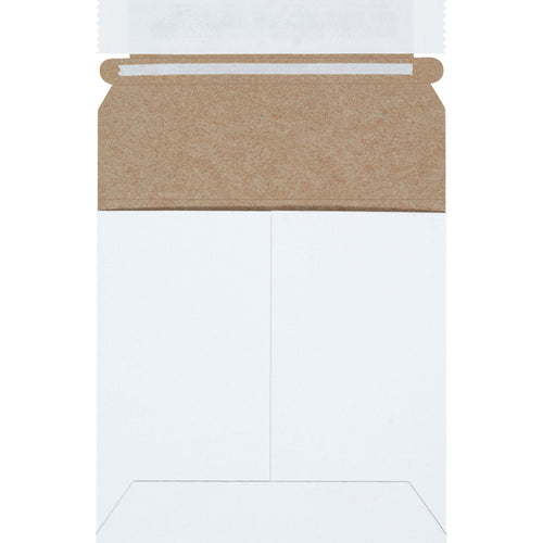 5 1/8 x 5 1/8 in White Chipboard Self-Seal Stayflats Plus Mailers 200/Case RM8SS - alias listing
