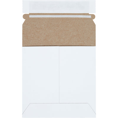 Professional-grade 5 1/8" x 5 1/8" white self-seal Stayflats Plus mailers built from sturdy .020 chipboard‚no additional stiffeners required. Peel-and-seal closure with easy-tear pull tab strip ensures reliable sealing and effortless opening. Sold as a case of 200 mailers.