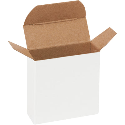 Protect small products with professional-grade white reverse tuck folding cartons featuring pye-lock tucks for secure, positive locking. Made from durable .024 point die-cut fibreboard and shipped flat to minimize storage and shipping costs. Case of 1000 units meets or exceeds federal specification PPP-B-566.