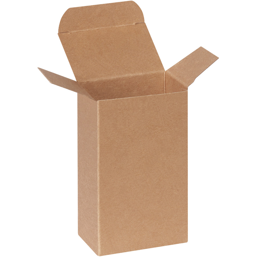 Protect small, lightweight products with our 3x2x5" kraft reverse tuck folding cartons. Made from durable .024 point die-cut fibreboard with pye-lock tucks for positive locking and federal compliance. Shipped flat to minimize storage and shipping costs‚500 cartons per case.