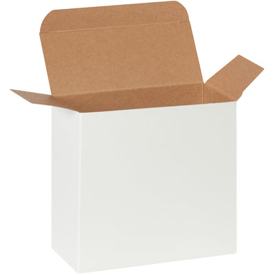 Professional-grade white reverse tuck folding cartons built from .024 point die-cut fibreboard for maximum durability and product protection. Each case contains 250 cartons with pye-lock tucks that meet or exceed federal specification PPP-B-566. Ships flat to minimize storage and shipping costs for your operation.