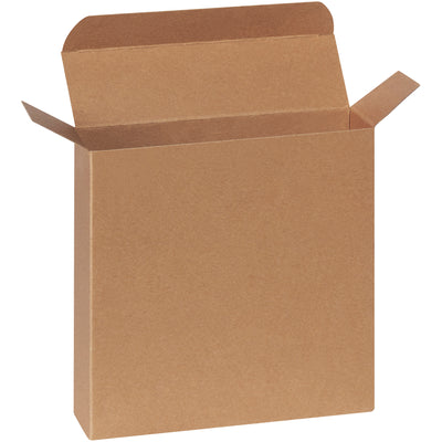 Protect small, lightweight products with these durable kraft reverse tuck folding cartons featuring positive pye-lock tucks and .024 point die-cut construction. Each case includes 250 cartons sized 7.25" x 2" x 7.25" that ship flat to reduce storage and freight costs. Meets or exceeds federal specification PPP-B-566 for reliable compliance and performance.