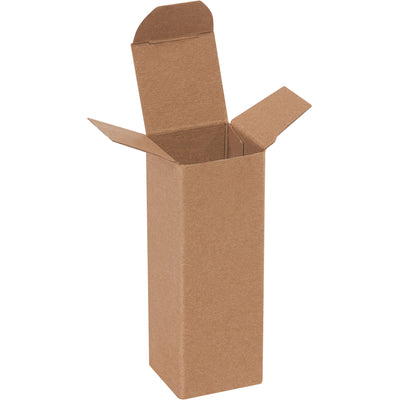 Compact kraft reverse tuck folding cartons designed for small, lightweight products. These .024 point die-cut fibreboard boxes feature pye-lock tucks for secure closure and ship flat to reduce storage and freight costs. Case of 1000 units.