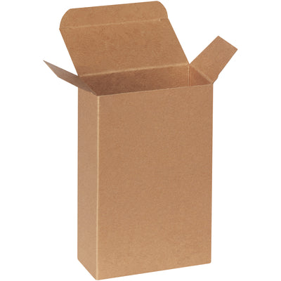 Protect small, lightweight products with durable 24-point kraft reverse tuck folding cartons featuring pye-lock tucks for secure, positive locking. These die-cut fibreboard boxes ship flat to minimize storage and freight costs, making them the cost-efficient choice for high-volume packaging. Case of 250 units meets or exceeds federal specification PPP-B-566.