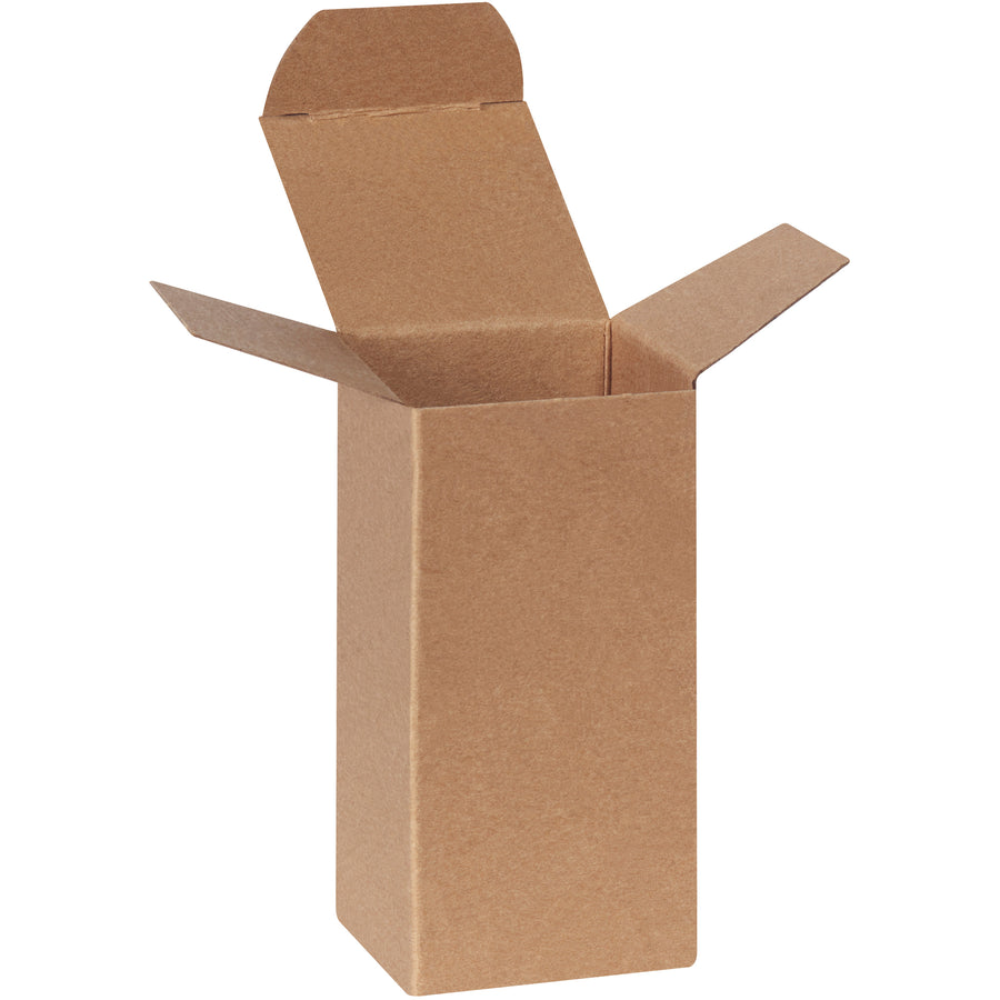 Protect small, lightweight products with 2x2x4 kraft reverse tuck folding cartons featuring secure pye-lock tucks and 24-point die-cut fibreboard. Meets federal specification PPP-B-566. Ships flat to reduce storage and freight costs‚1,000 units per case.