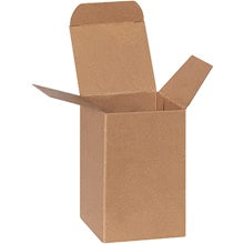 2.5x2.5x4 Heavy Duty Kraft Reverse Tuck Folding Cartons