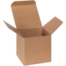 4x4x4 Heavy Duty Kraft Reverse Tuck Folding Cartons