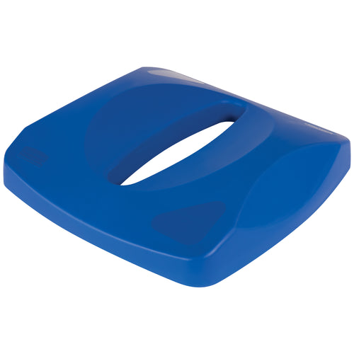 Maximize your facility's floor space with this heavy-duty 23-gallon square recycling slotted lid container. The compact 15¬æ