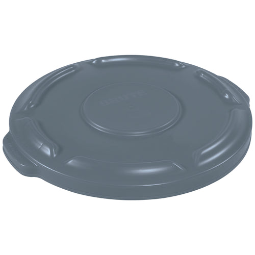 Rubbermaid Brute flat trash can lid for 10-gallon waste containers delivers industrial-grade durability with an all-plastic construction that resists rust, chips, and dents. The secure snap-on design enables stable stacking and space-saving storage in commercial facilities. Sold individually.