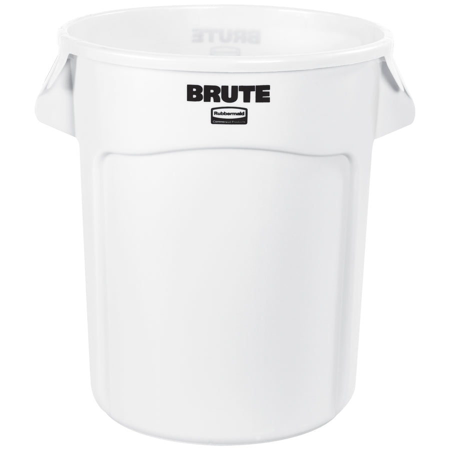The Rubbermaid Brute 20-gallon trash can delivers industrial-strength waste management with heavy-duty plastic construction that won't rust, chip, or peel. Molded handles and vented side channels make emptying and liner removal fast and effortless. Compact 23" x 19" footprint fits tight spaces while handling demanding commercial environments.