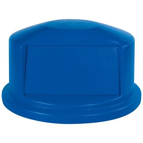 Heavy-duty 32-gallon domed trash can lid engineered for commercial facilities. All-plastic construction resists rust, dents, and chipping‚ideal for indoor/outdoor waste management. Louvered push-door design keeps trash concealed while maintaining easy access (12
