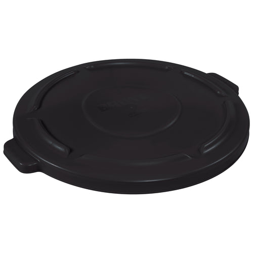 Rubbermaid¬Æ Brute¬Æ flat trash can lid engineered for 44-gallon waste containers with secure snap-on fit and stable stacking capability. All-plastic construction (25