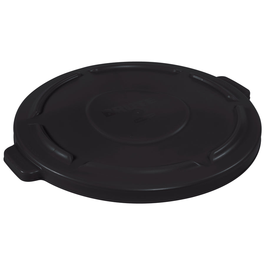 Rubbermaid® Brute® flat trash can lid engineered for 44-gallon waste containers with secure snap-on fit and stable stacking capability. All-plastic construction (25" W x 2" H) resists rust, dents, chipping, and peeling–ideal for high-traffic industrial and commercial facilities. Sold as 1 each.