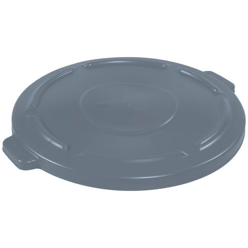 Commercial-grade flat lid engineered for 44-gallon Rubbermaid Brute trash cans. All-plastic construction resists rust, chipping, and dents while maintaining a professional appearance. Snap-on design ensures secure fit and stable stacking in high-traffic facilities.