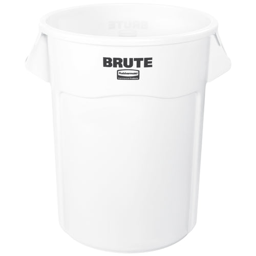 Maximize waste collection efficiency with Rubbermaid's 55-gallon Brute trash can‚built from durable plastic that won't rust, chip, or peel. The 33