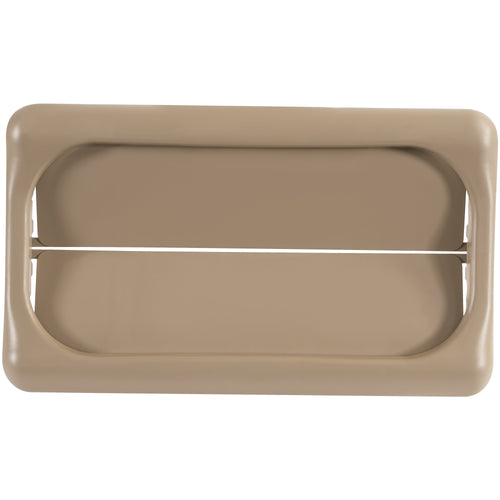 Heavy-duty plastic swing top lid designed for 23-gallon Slim Jim trash cans. Measures 21