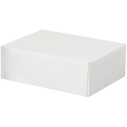 Store business cards and documents safely in these durable white fibreboard folding cartons measuring 8 5/8