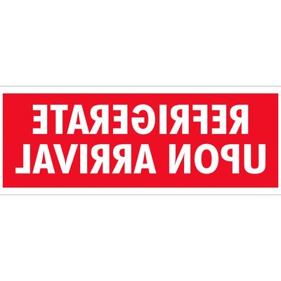 1.5x4 Red/White Refrigerate Upon Arrival Labels Semi-Gloss 500/Roll SCL237 - alias listing