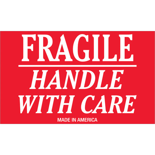 Professional-grade fragile handling labels in bold red and white catch shipper attention immediately. 3