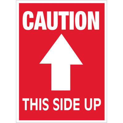Protect shipments and ensure compliance with Packrift's 3x4" This Side Up Arrow Labels‚the essential carton label for shipping coordinators managing fragile or orientation-sensitive goods. Semi-gloss coated paper construction delivers durability and visibility through the supply chain. One roll of 500 labels with easy peel-and-apply application.
